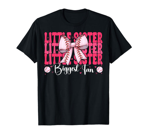 Baseball Sister Coquette Bow Little T-Shirt - Fun Novelty Design Unisex - T-Shirt, Sweatshirt, Hoodie