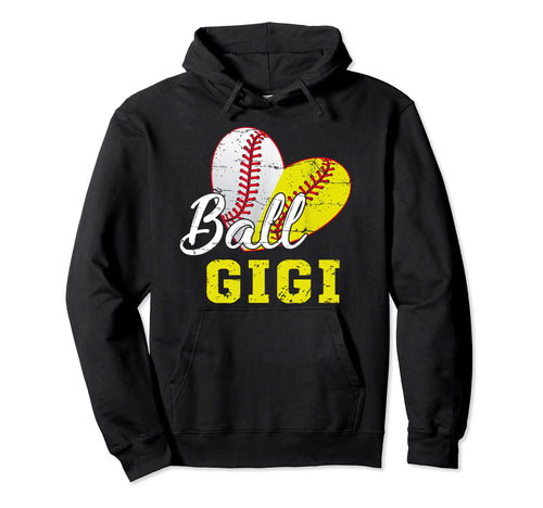 Funny Ball Gigi Softball Baseball Hoodie - Fun Novelty Design for Adults - T-Shirt, Sweatshirt, Hoodie