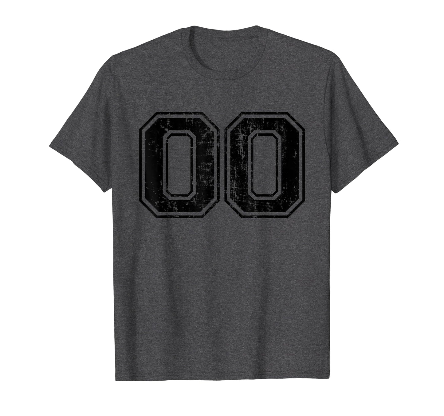 Number 00 Double Zero Varsity Distressed T-Shirt - Graphic Print Unisex - T-Shirt, Sweatshirt, Hoodie