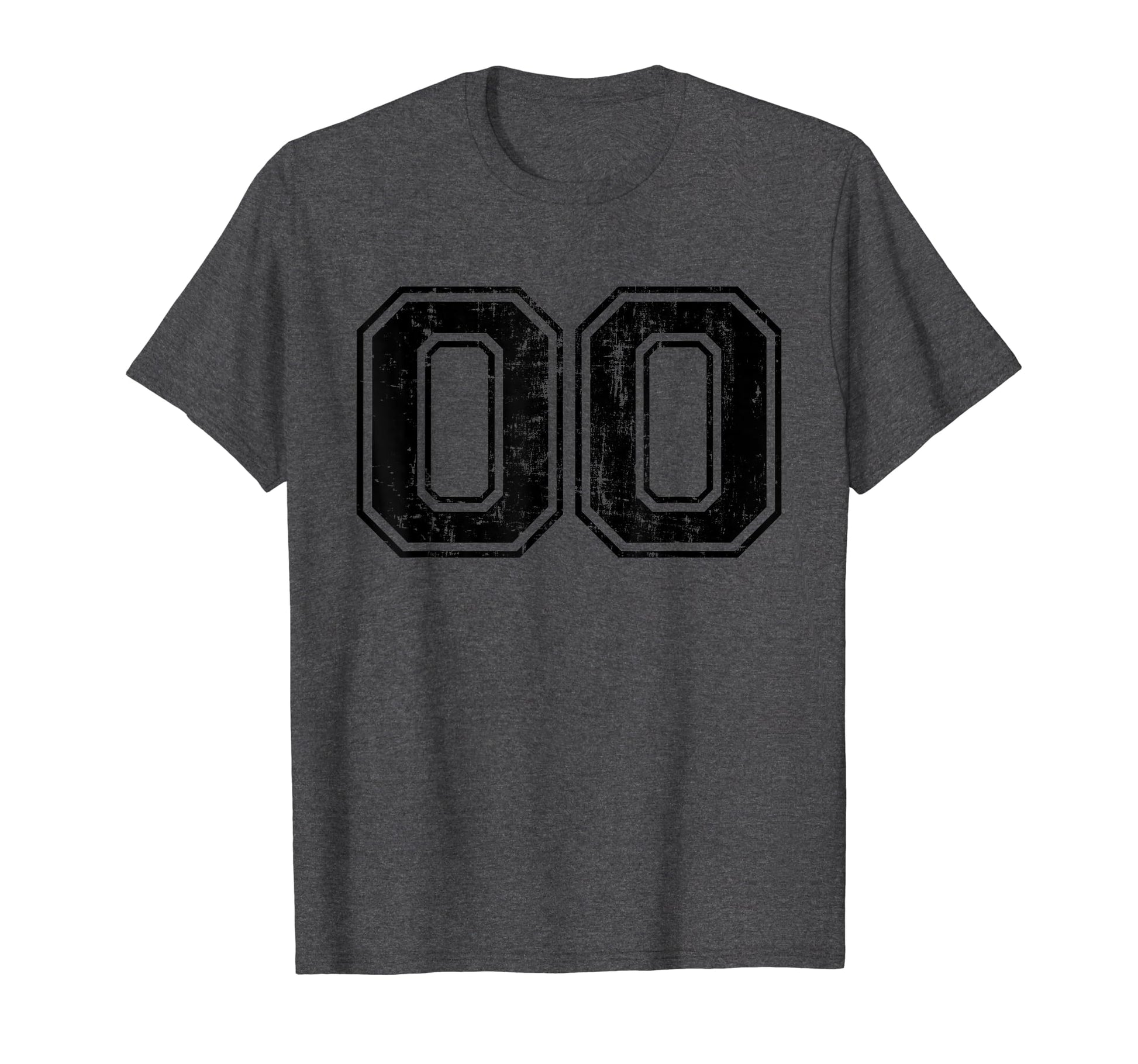 Number 00 Double Zero Varsity Distressed T-Shirt - Graphic Print Unisex - T-Shirt, Sweatshirt, Hoodie