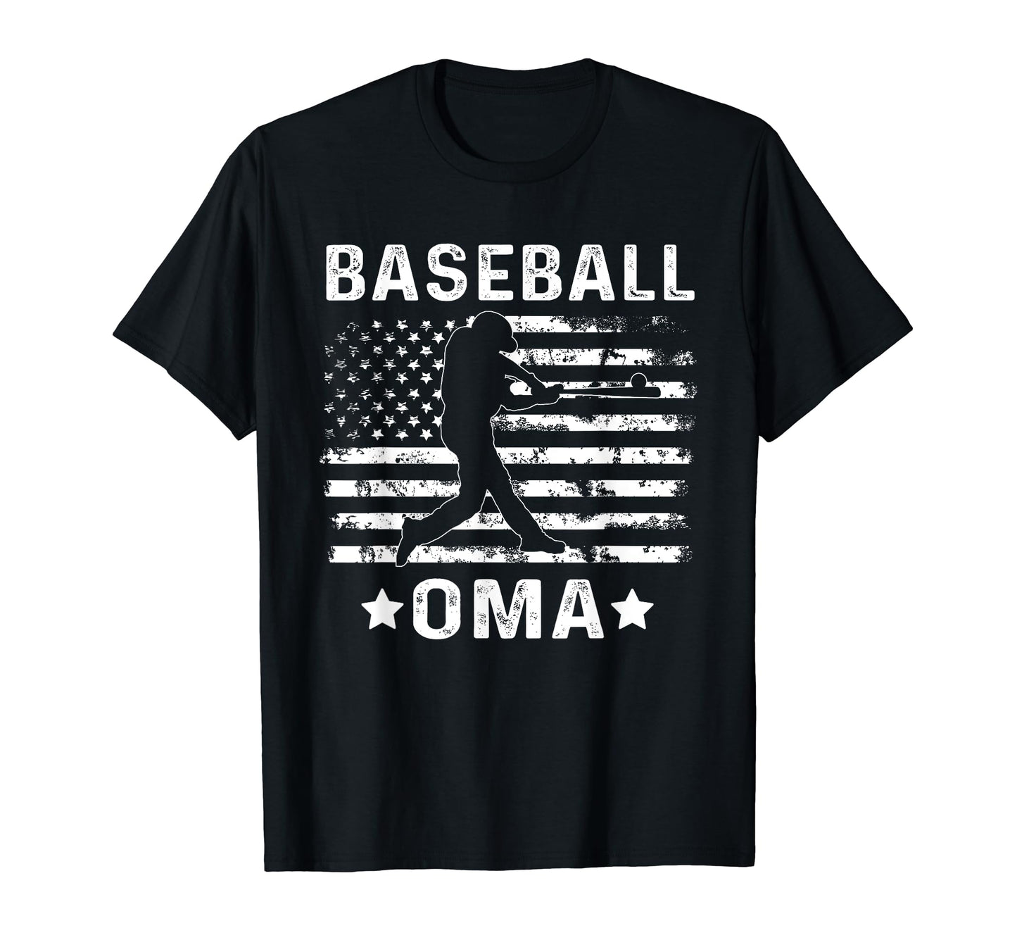 Baseball Oma Grandma Usa Flag 4Th July T-Shirt - Custom Art Print Unisex - T-Shirt, Sweatshirt, Hoodie