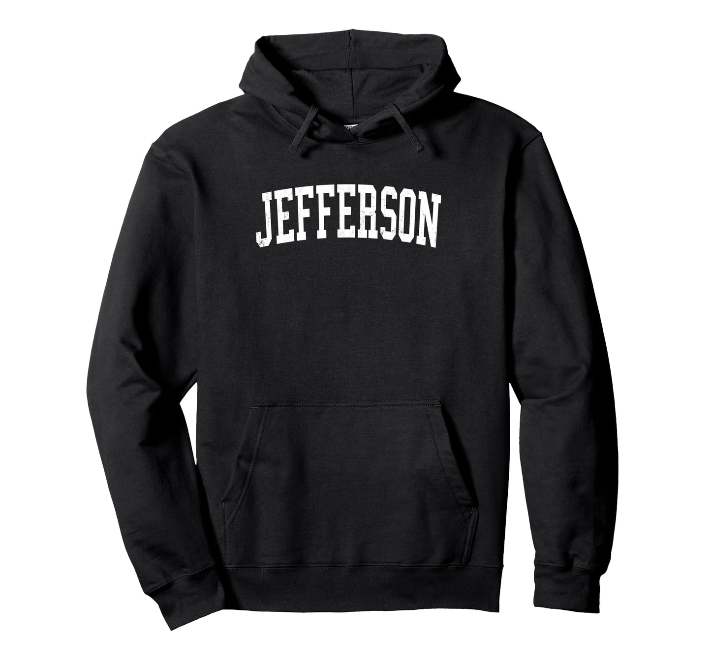 Jefferson La Distressed White Hoodie - Fun Novelty Design for Adults - T-Shirt, Sweatshirt, Hoodie