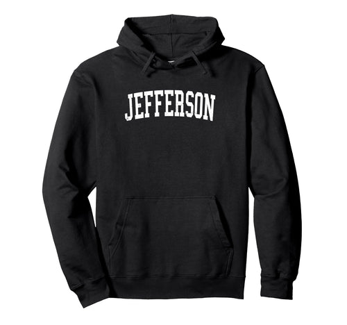 Jefferson La Distressed White Hoodie - Fun Novelty Design for Adults - T-Shirt, Sweatshirt, Hoodie
