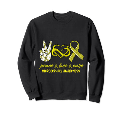 Peace Love Cure Microcephaly Sweatshirt - Custom Art Print Men Women - T-Shirt, Sweatshirt, Hoodie