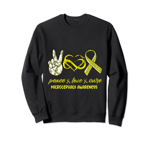 Peace Love Cure Microcephaly Sweatshirt - Custom Art Print Men Women - T-Shirt, Sweatshirt, Hoodie