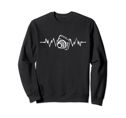 Heartbeat Photography Camera Image Ideas Sweatshirt - Graphic Print Unisex - T-Shirt, Sweatshirt, Hoodie