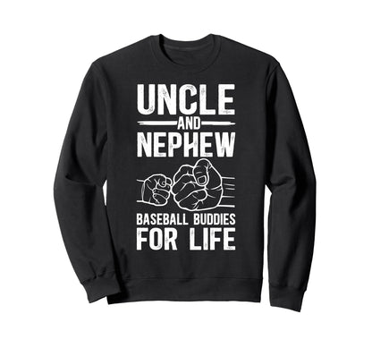 Baseball Uncle And Nephew Baseball Sweatshirt - Custom Art Print Men Women - T-Shirt, Sweatshirt, Hoodie