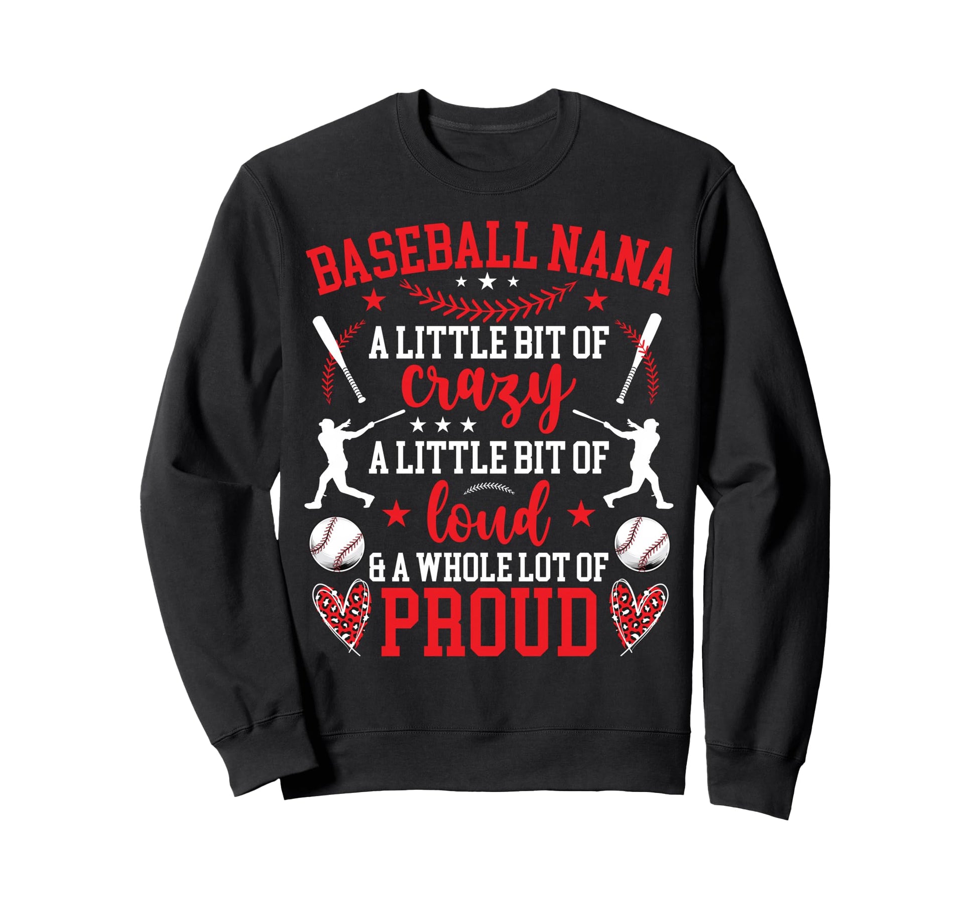 Baseball Nana Proud Nana Baseball Sweatshirt - Custom Art Print Men Women - T-Shirt, Sweatshirt, Hoodie