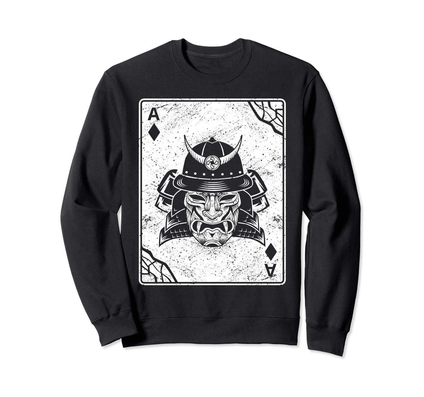 Oni Mask Card Glitch Anime Sweatshirt - Aesthetic Graphic Men Women - T-Shirt, Sweatshirt, Hoodie