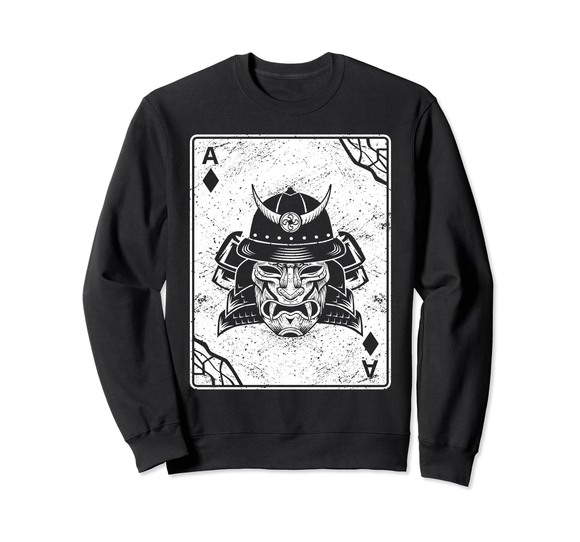 Oni Mask Card Glitch Anime Sweatshirt - Aesthetic Graphic Men Women - T-Shirt, Sweatshirt, Hoodie