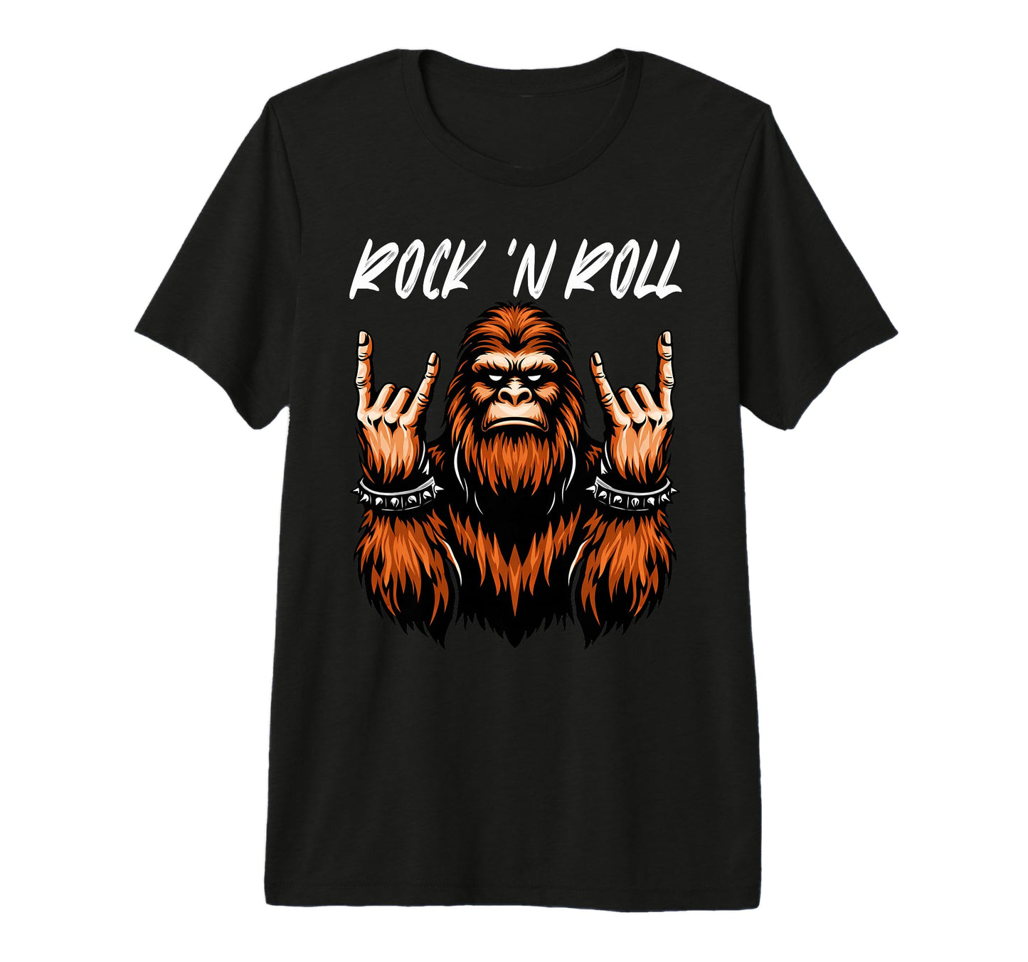 Rock N Roll Bigfoot Sasquatch Yeti T-Shirt - Novelty Apparel Men Women - T-Shirt, Sweatshirt, Hoodie
