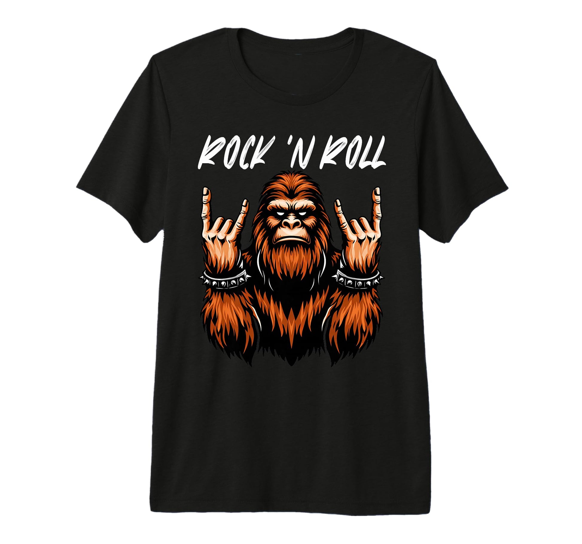 Rock N Roll Bigfoot Sasquatch Yeti T-Shirt - Novelty Apparel Men Women - T-Shirt, Sweatshirt, Hoodie