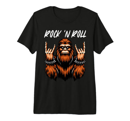 Rock N Roll Bigfoot Sasquatch Yeti T-Shirt - Novelty Apparel Men Women - T-Shirt, Sweatshirt, Hoodie