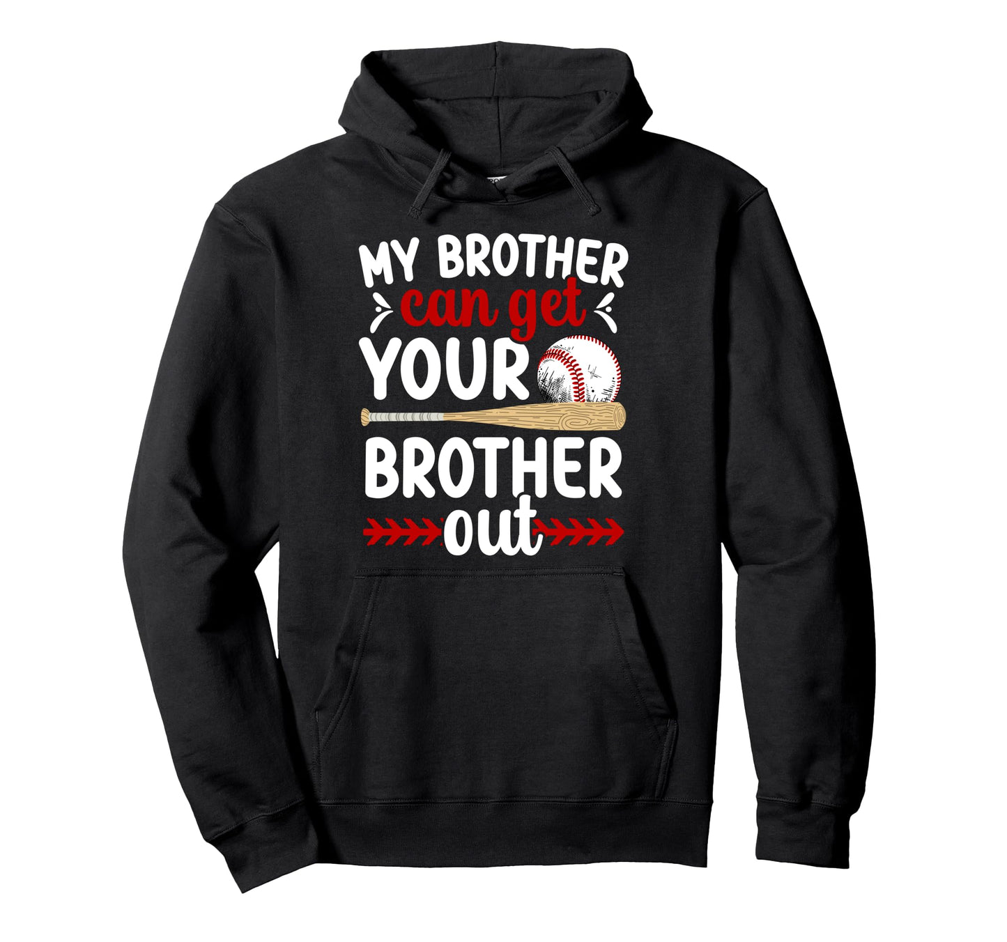 Funny Baseball Sister Baseball Player Hoodie - Minimalist Print Men Women - T-Shirt, Sweatshirt, Hoodie