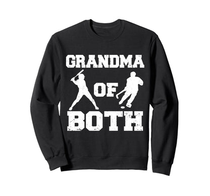 Grandma Both Funny Baseball Hockey Sweatshirt - Trendy Graphic for Adults - T-Shirt, Sweatshirt, Hoodie