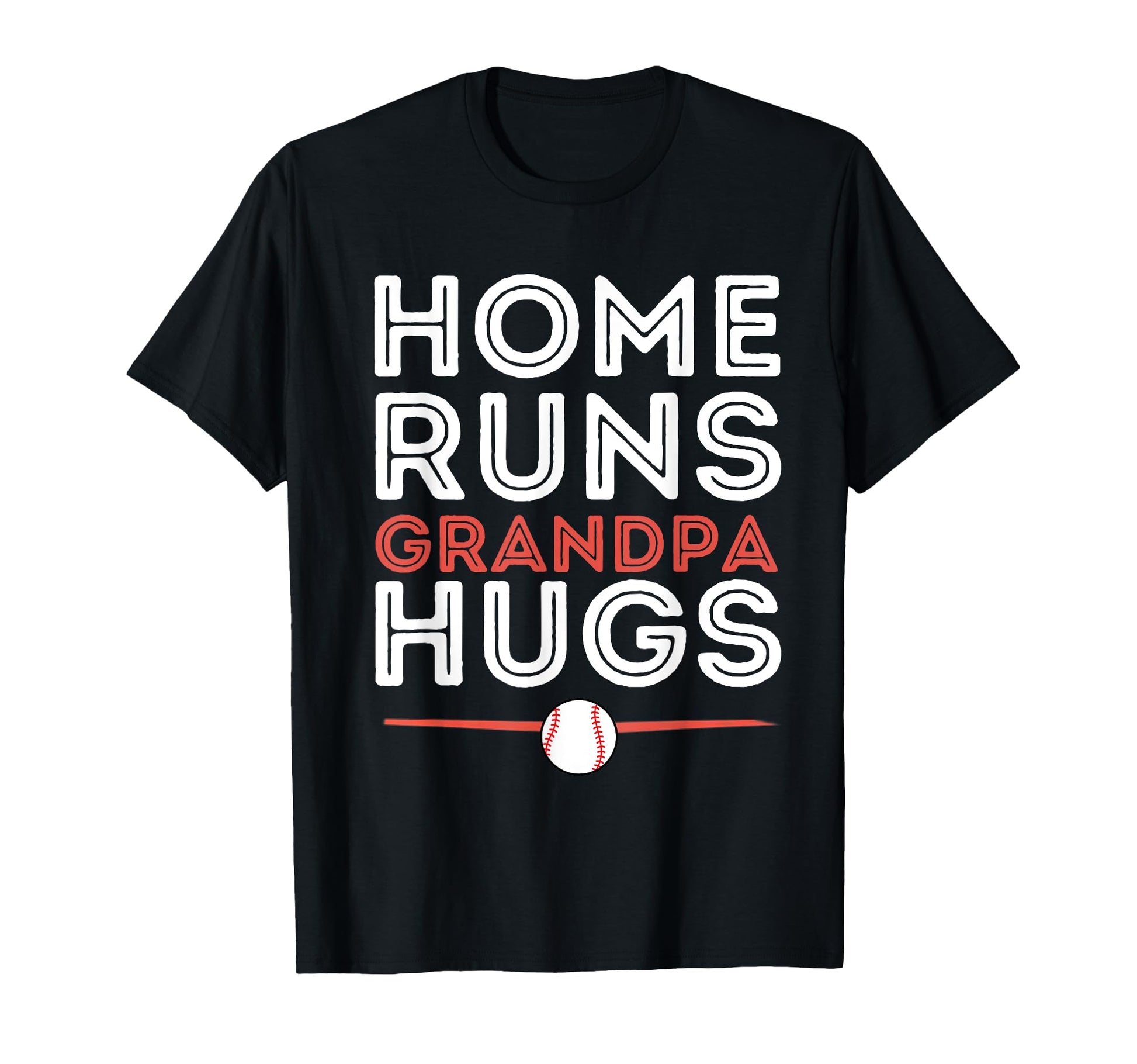Baseball Homeruns Grandpa Hugs Family T-Shirt - Unique Graphic Unisex - T-Shirt, Sweatshirt, Hoodie