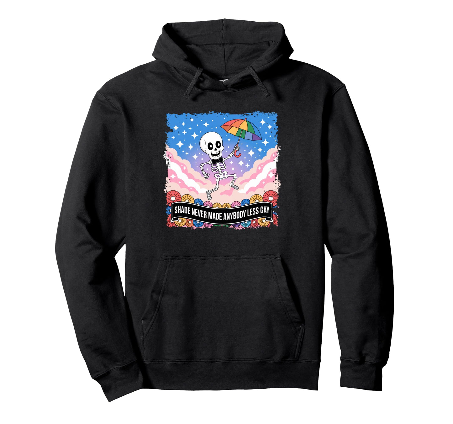 Funny Skeleton Lgbtq Pride Rainbow Hoodie - Aesthetic Graphic Men Women - T-Shirt, Sweatshirt, Hoodie