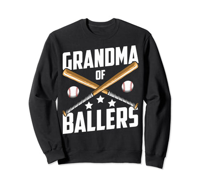 Grandson Softball Grandma Ballers Sweatshirt - Novelty Apparel Unisex - T-Shirt, Sweatshirt, Hoodie
