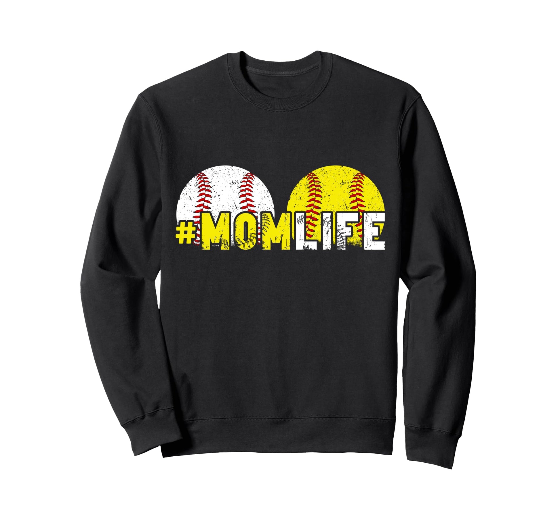 Mom Life Baseball Softball Player Sweatshirt - Trendy Graphic Men Women - T-Shirt, Sweatshirt, Hoodie