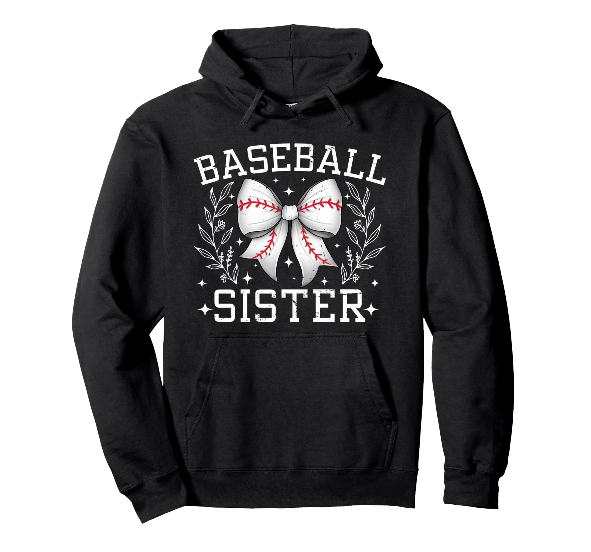 Coquette Bow Baseball Sister Game Hoodie - Casual Everyday Wear Men Women - T-Shirt, Sweatshirt, Hoodie