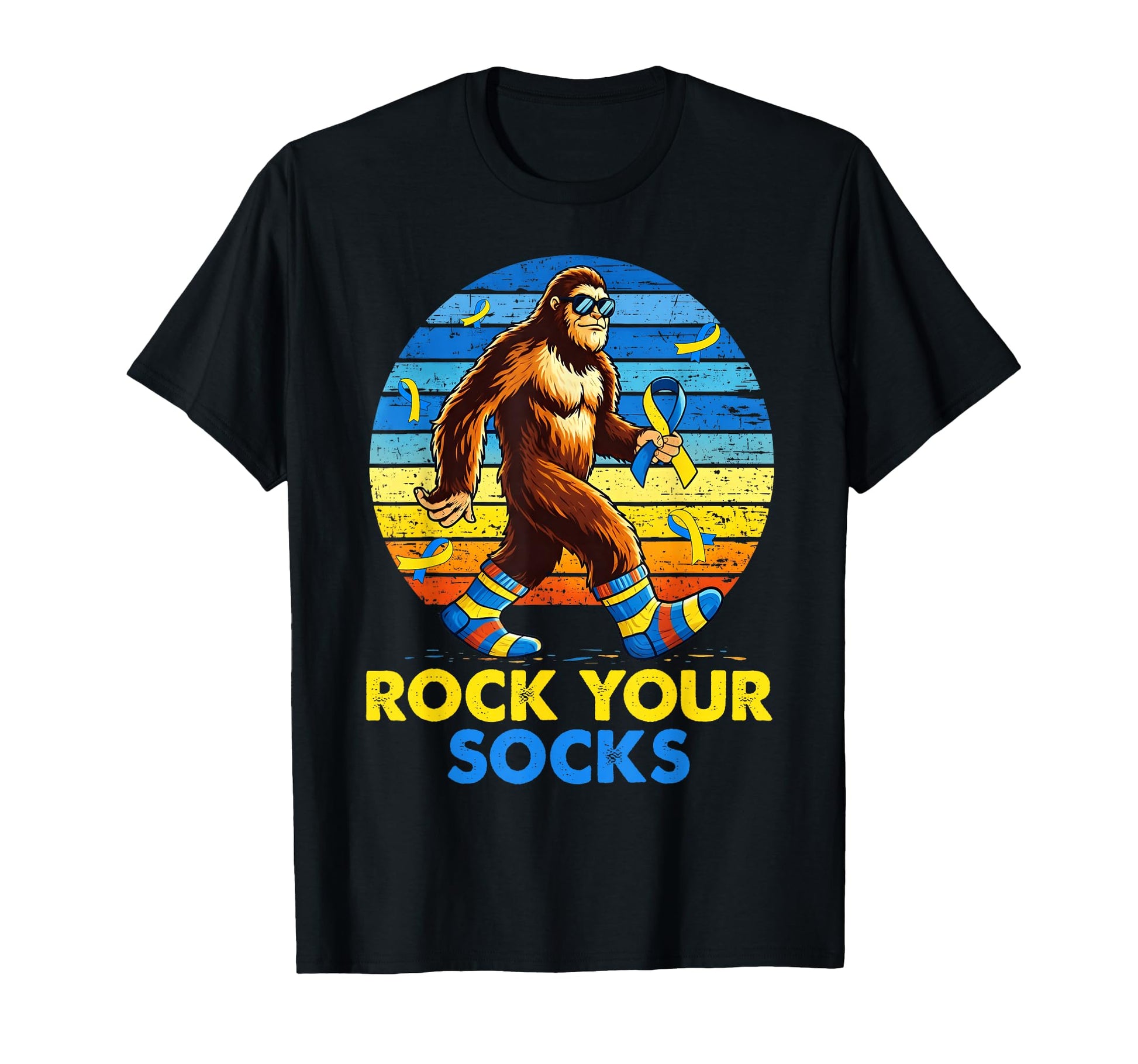 Rock Your Socks Bigfoot Down Syndrome T-Shirt - Trendy Graphic Men Women - T-Shirt, Sweatshirt, Hoodie
