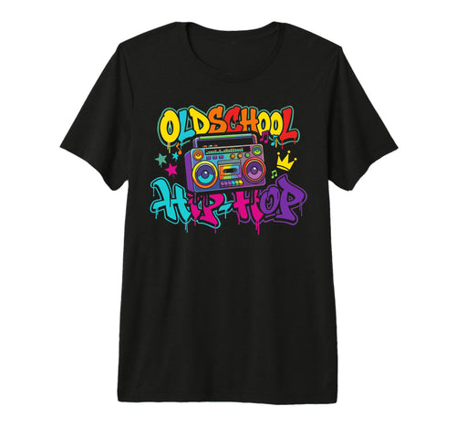 Oldschool Hip Hop Boombox Graffiti 90S T-Shirt - Graphic Print for Adults - T-Shirt, Sweatshirt, Hoodie