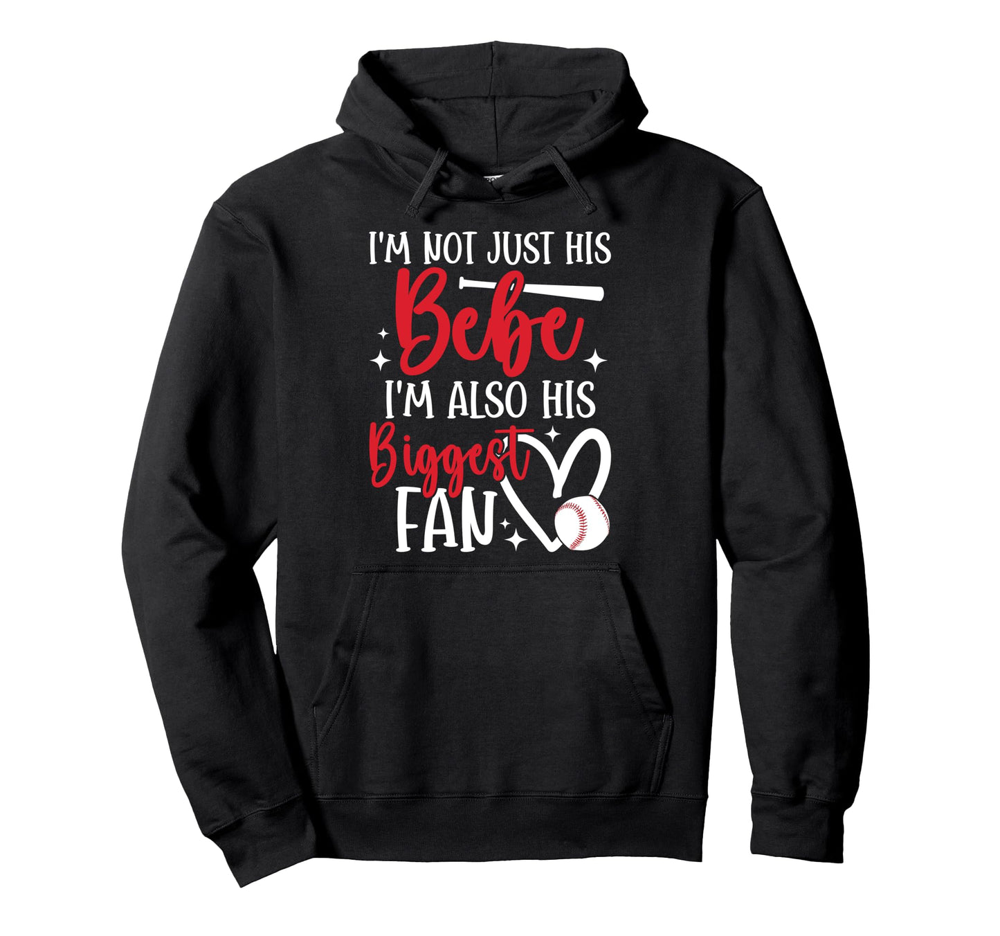 His Biggest Fan Baseball Bebe Baseball Hoodie - Minimalist Print Unisex - T-Shirt, Sweatshirt, Hoodie