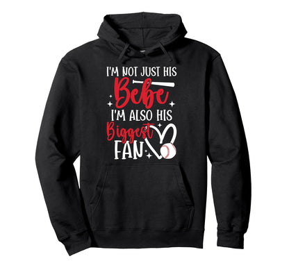 His Biggest Fan Baseball Bebe Baseball Hoodie - Minimalist Print Unisex - T-Shirt, Sweatshirt, Hoodie
