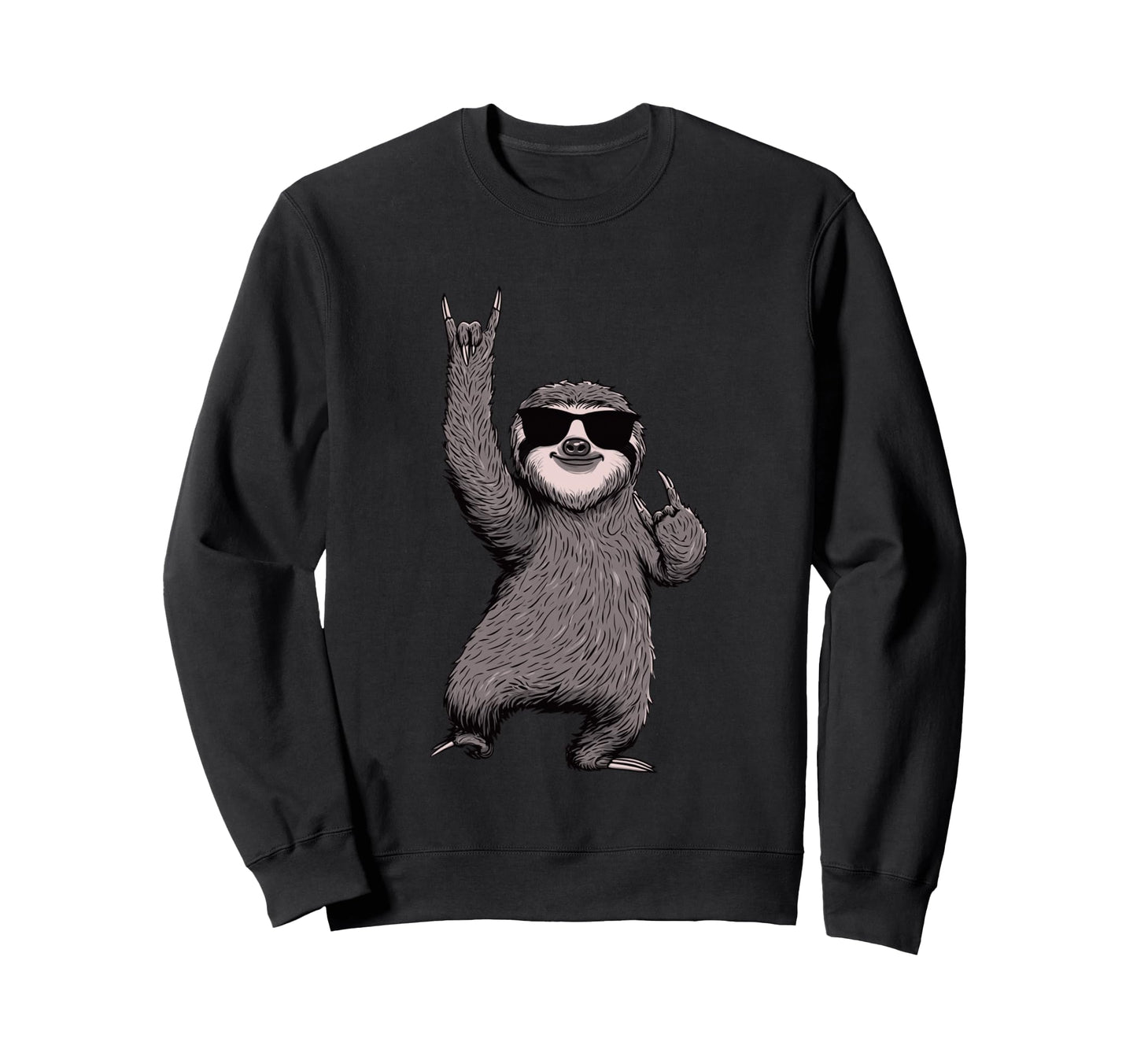 Sloth Rock Funny Animal Lover Sweatshirt - Casual Everyday Wear for Adults - T-Shirt, Sweatshirt, Hoodie