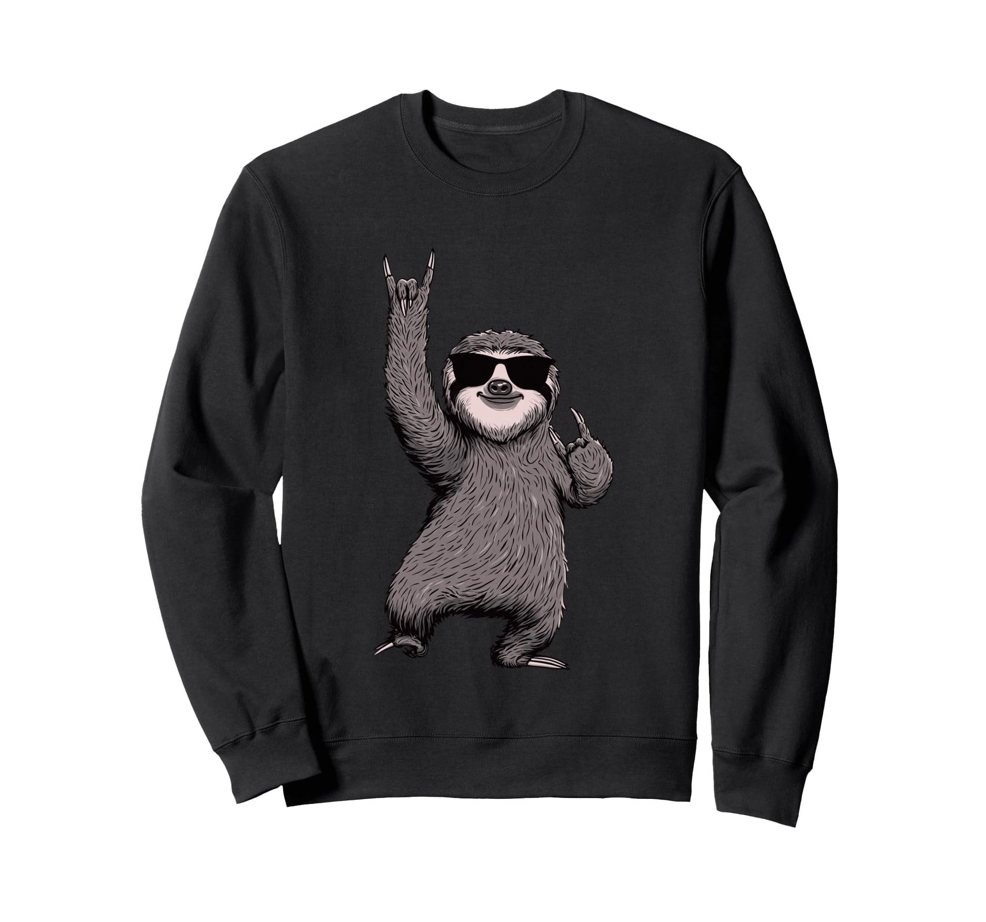 Sloth Rock Funny Animal Lover Sweatshirt - Casual Everyday Wear for Adults - T-Shirt, Sweatshirt, Hoodie