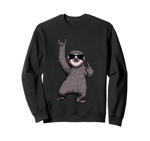 Sloth Rock Funny Animal Lover Sweatshirt - Casual Everyday Wear for Adults - T-Shirt, Sweatshirt, Hoodie