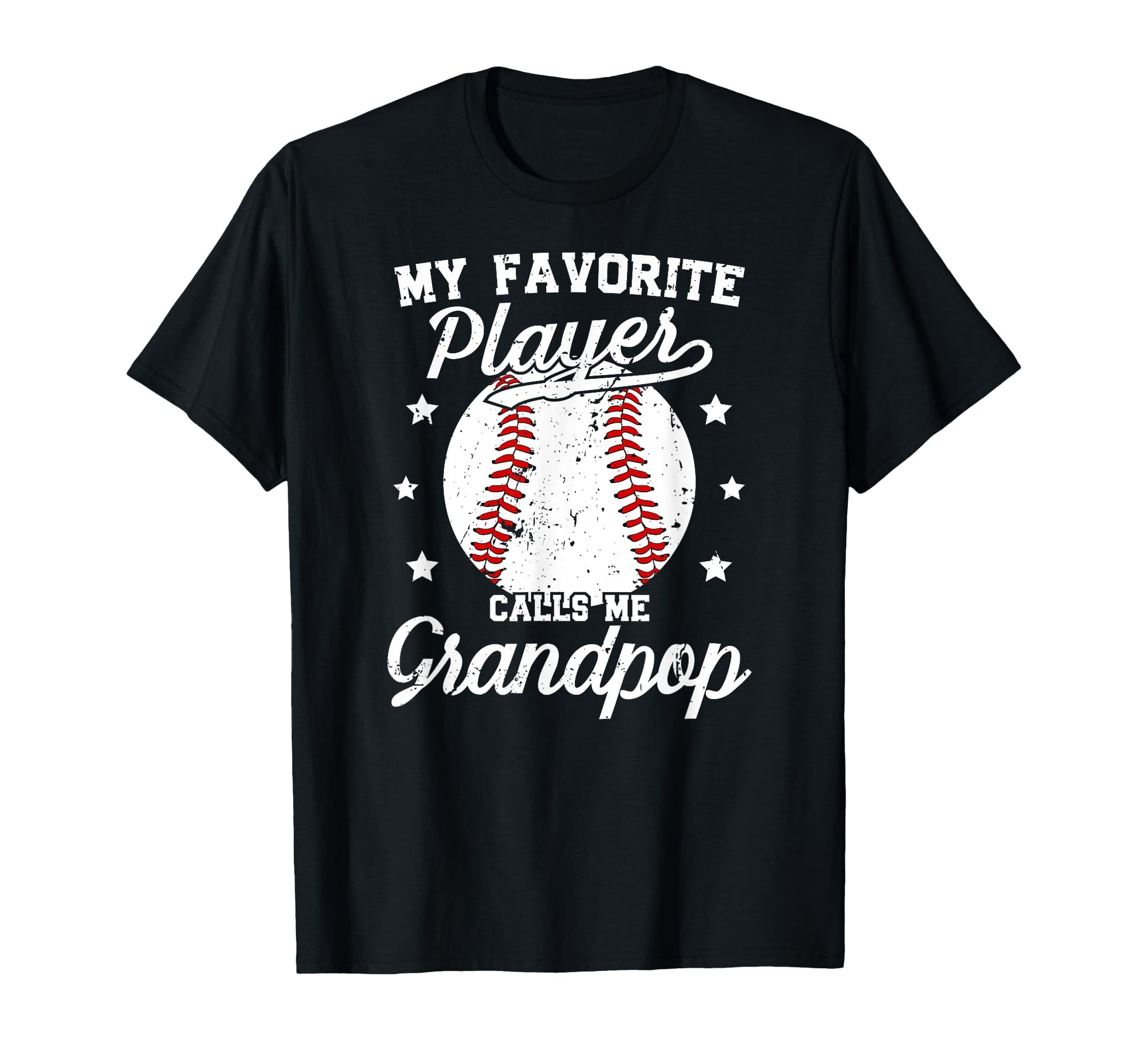 My Favorite Baseball Player Grandpop T-Shirt - Custom Art Print for Adults - T-Shirt, Sweatshirt, Hoodie