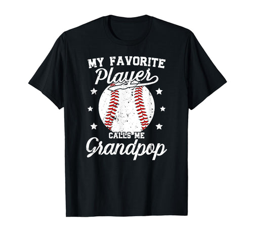 My Favorite Baseball Player Grandpop T-Shirt - Custom Art Print for Adults - T-Shirt, Sweatshirt, Hoodie