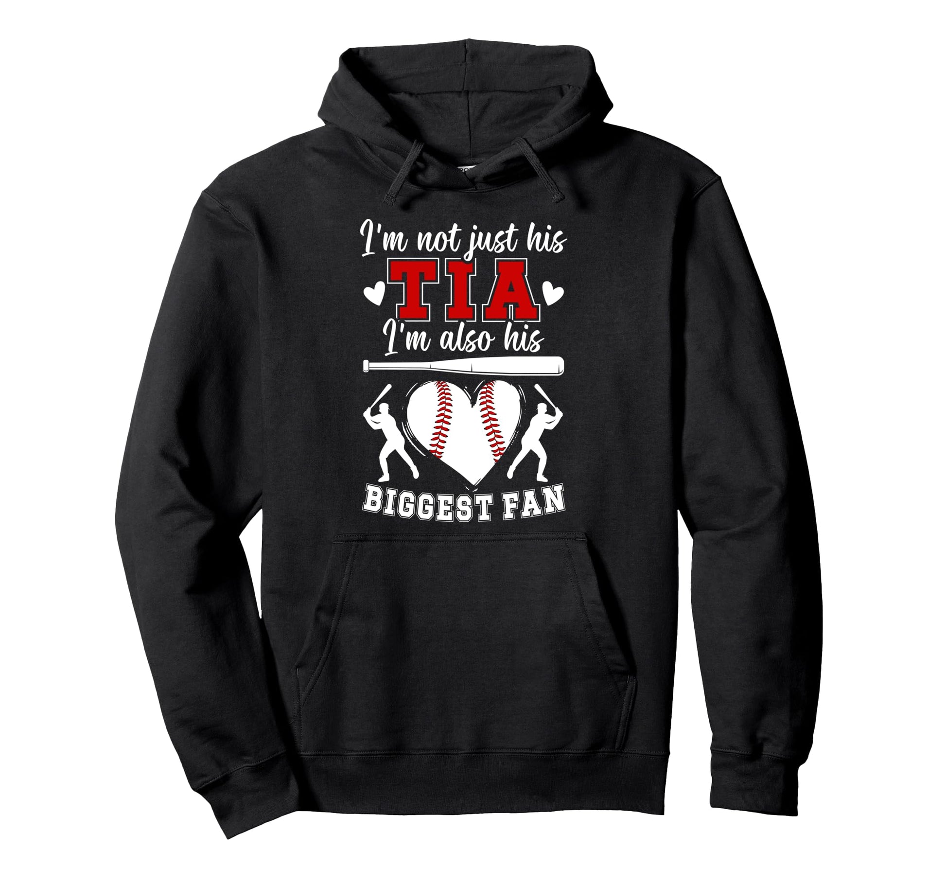 His Biggest Fan Baseball Tia Hoodie - Fun Novelty Design Men Women - T-Shirt, Sweatshirt, Hoodie
