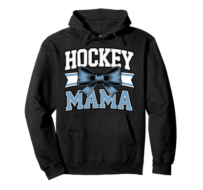 Hockey Mama Coquette Bow Game Day Hockey Hoodie - Graphic Print Unisex - T-Shirt, Sweatshirt, Hoodie
