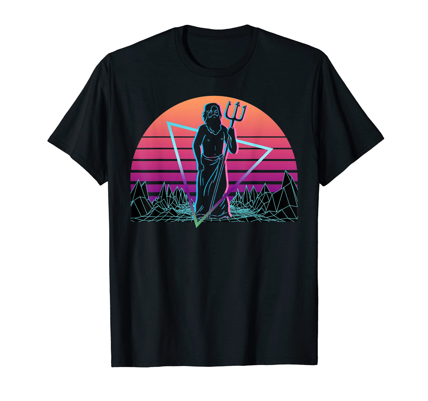 Poseidon Greek God Sea Vaporwave T-Shirt - Streetwear Style Men Women - T-Shirt, Sweatshirt, Hoodie