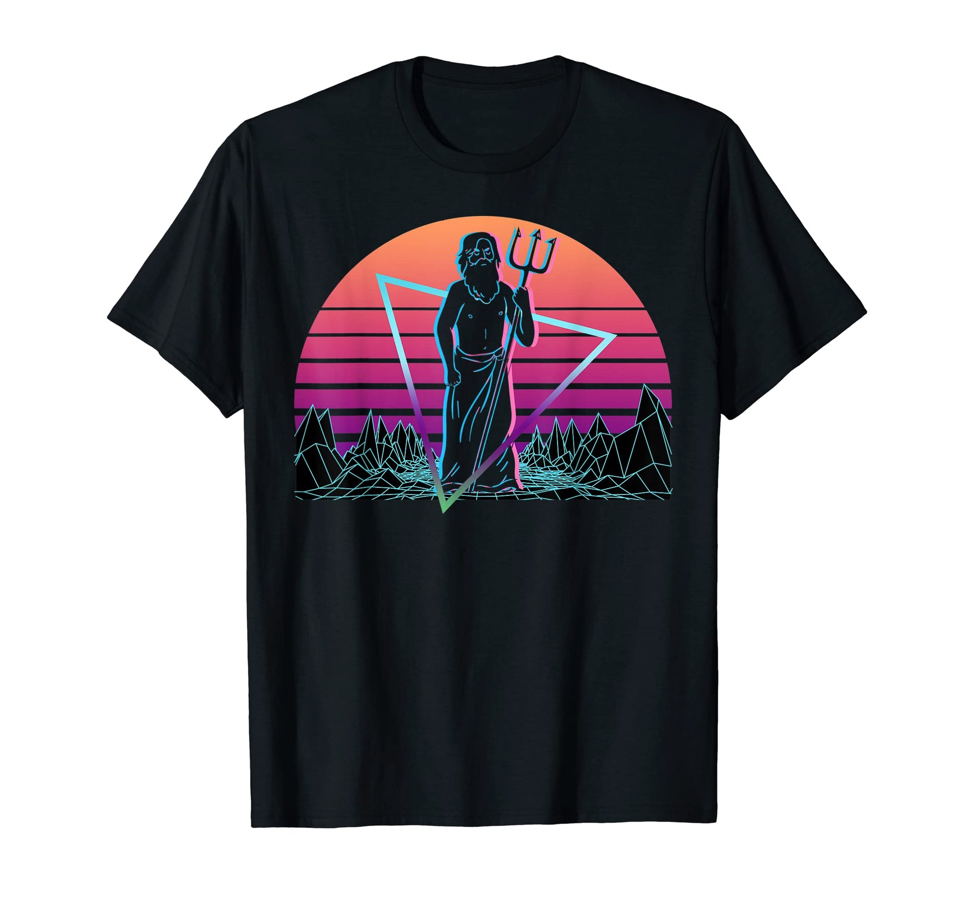 Poseidon Greek God Sea Vaporwave T-Shirt - Streetwear Style Men Women - T-Shirt, Sweatshirt, Hoodie