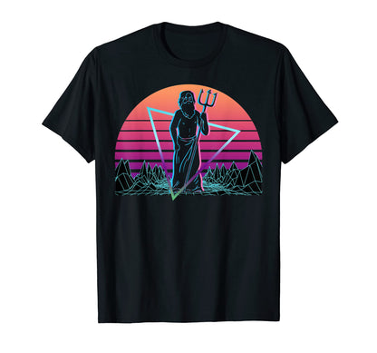 Poseidon Greek God Sea Vaporwave T-Shirt - Streetwear Style Men Women - T-Shirt, Sweatshirt, Hoodie