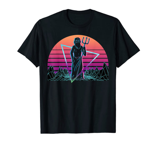 Poseidon Greek God Sea Vaporwave T-Shirt - Streetwear Style Men Women - T-Shirt, Sweatshirt, Hoodie