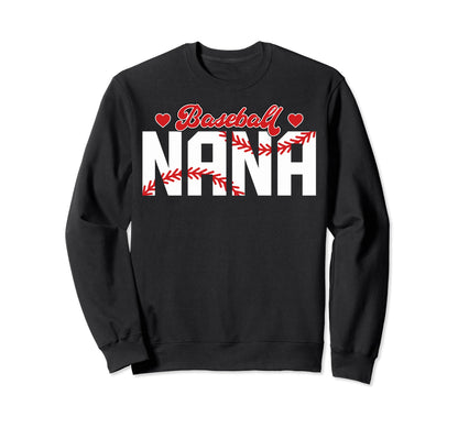 Grandma Grandson Baseball Nana Baseball Sweatshirt - Unique Graphic Unisex - T-Shirt, Sweatshirt, Hoodie