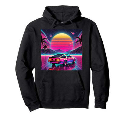 Outrun Synthwave Vaporwave Aesthetic Hoodie - Trendy Graphic for Adults - T-Shirt, Sweatshirt, Hoodie