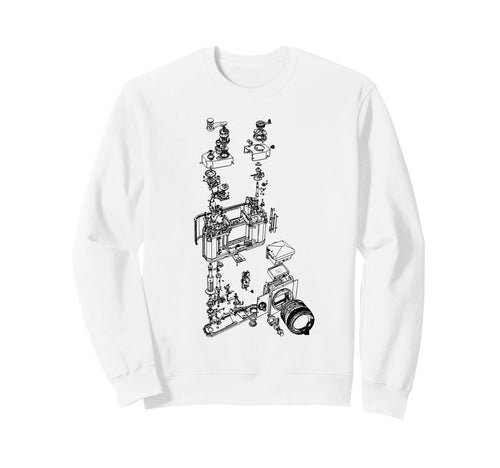 Film Camera Diagram Photography Sweatshirt - Aesthetic Graphic Unisex - T-Shirt, Sweatshirt, Hoodie