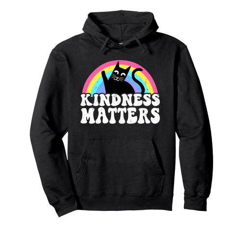 Cat Anti Bullying Rainbow Kindness Hoodie - Trendy Graphic for Adults - T-Shirt, Sweatshirt, Hoodie