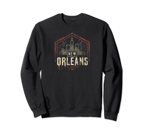 New Orleans Grit 90S Grunge Sweatshirt - Minimalist Print for Adults - T-Shirt, Sweatshirt, Hoodie