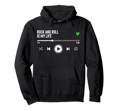 Rock N Roll Heavy Metal Punk Music Rock Hoodie - Graphic Print for Adults - T-Shirt, Sweatshirt, Hoodie