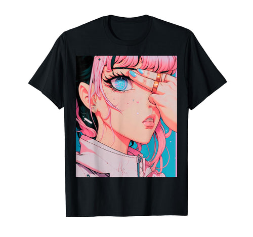 Anime Vaporwave Egirl Aesthetic T-Shirt - Graphic Print for Adults - T-Shirt, Sweatshirt, Hoodie