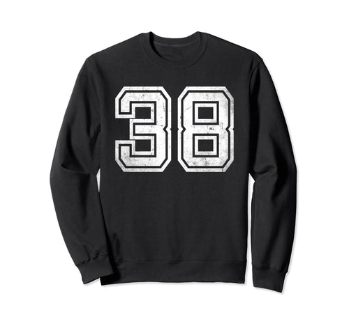 Number 38 Varsity Number Sweatshirt - Minimalist Print Unisex - T-Shirt, Sweatshirt, Hoodie