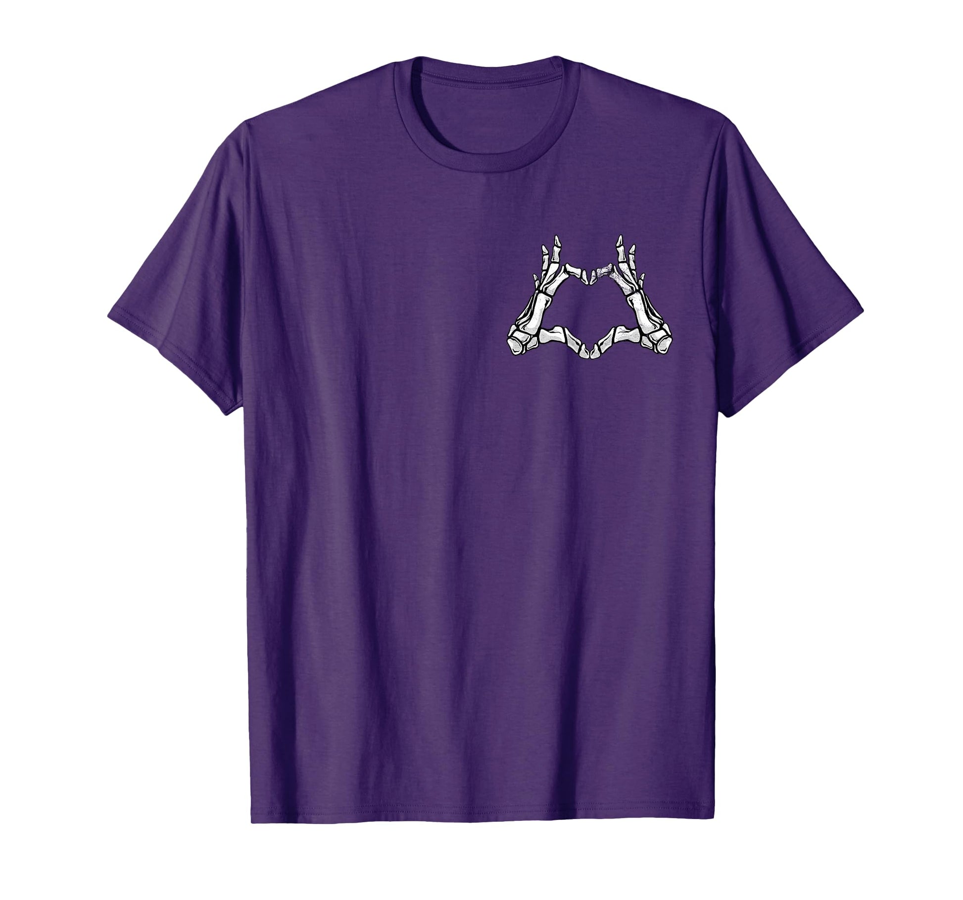 Skeleton Hand Love Sign Bone Heart T-Shirt - Fun Novelty Design for Adults - T-Shirt, Sweatshirt, Hoodie