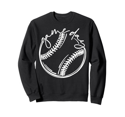 Game Day Baseball Baseball Life Sweatshirt - Aesthetic Graphic for Adults - T-Shirt, Sweatshirt, Hoodie