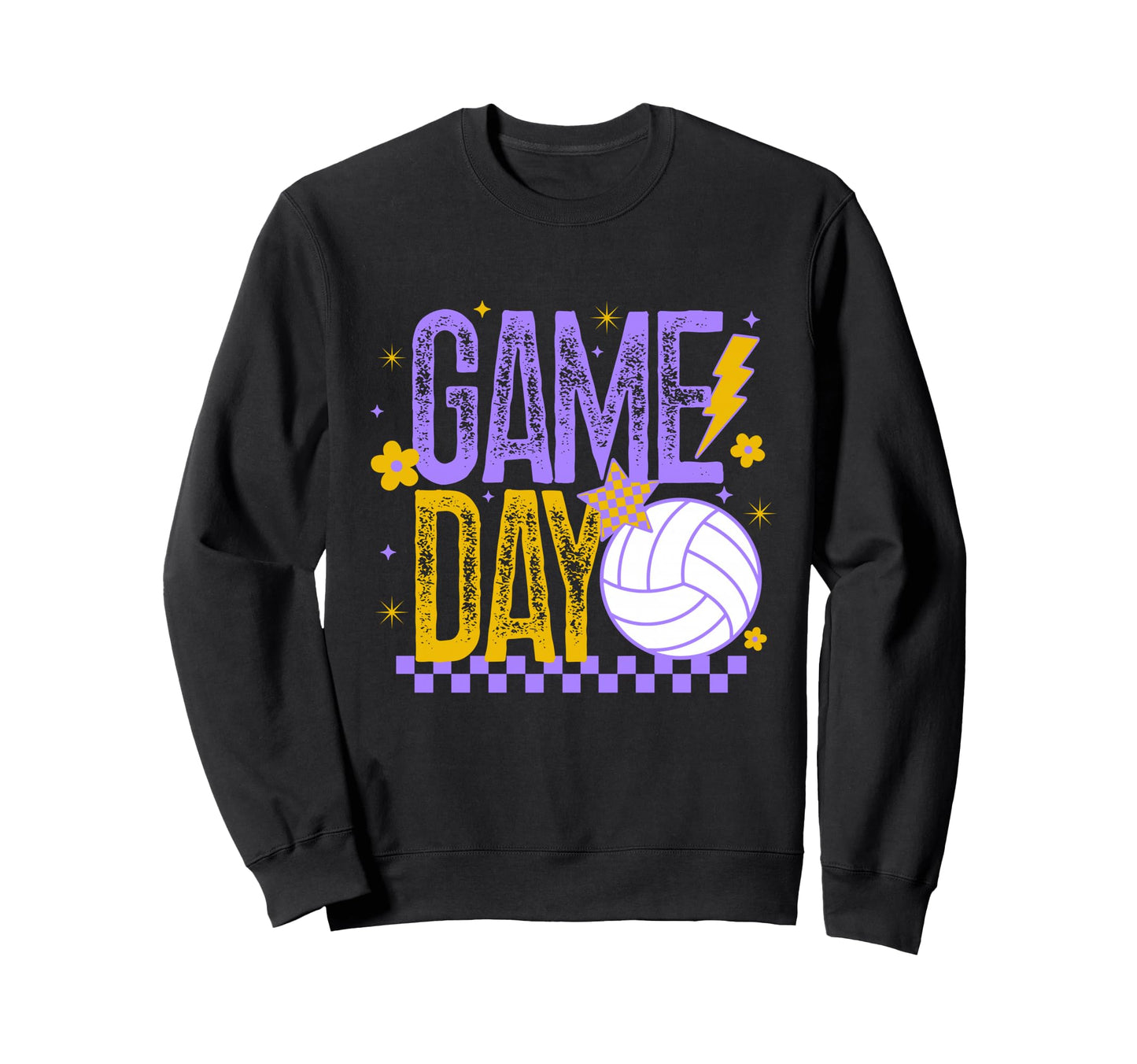 Volleyball Game Day Volleyball Mom Sweatshirt - Graphic Print for Adults - T-Shirt, Sweatshirt, Hoodie